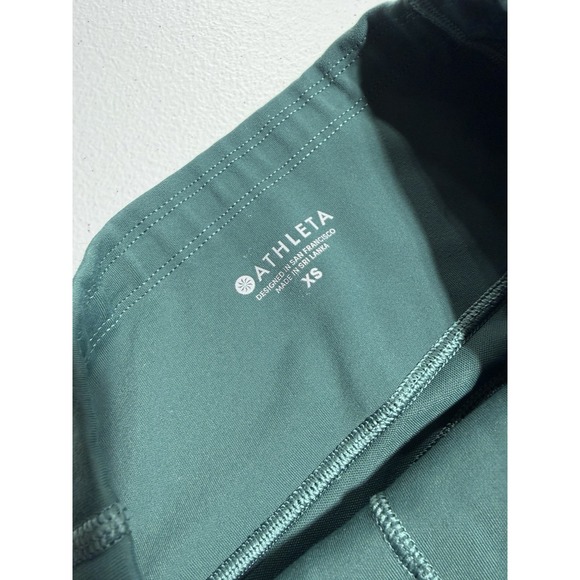 Athleta 7/8 Tight Womens XS Teal Pocket Leggings Logo - Picture 8 of 11
